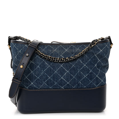 Chanel Denim Calfskin Medium Gabrielle Hobo Blue 1 of 10