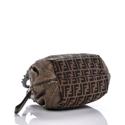 Fendi Zucca Goatskin Spy Bowler Tobacco Bronzo 4 of 10