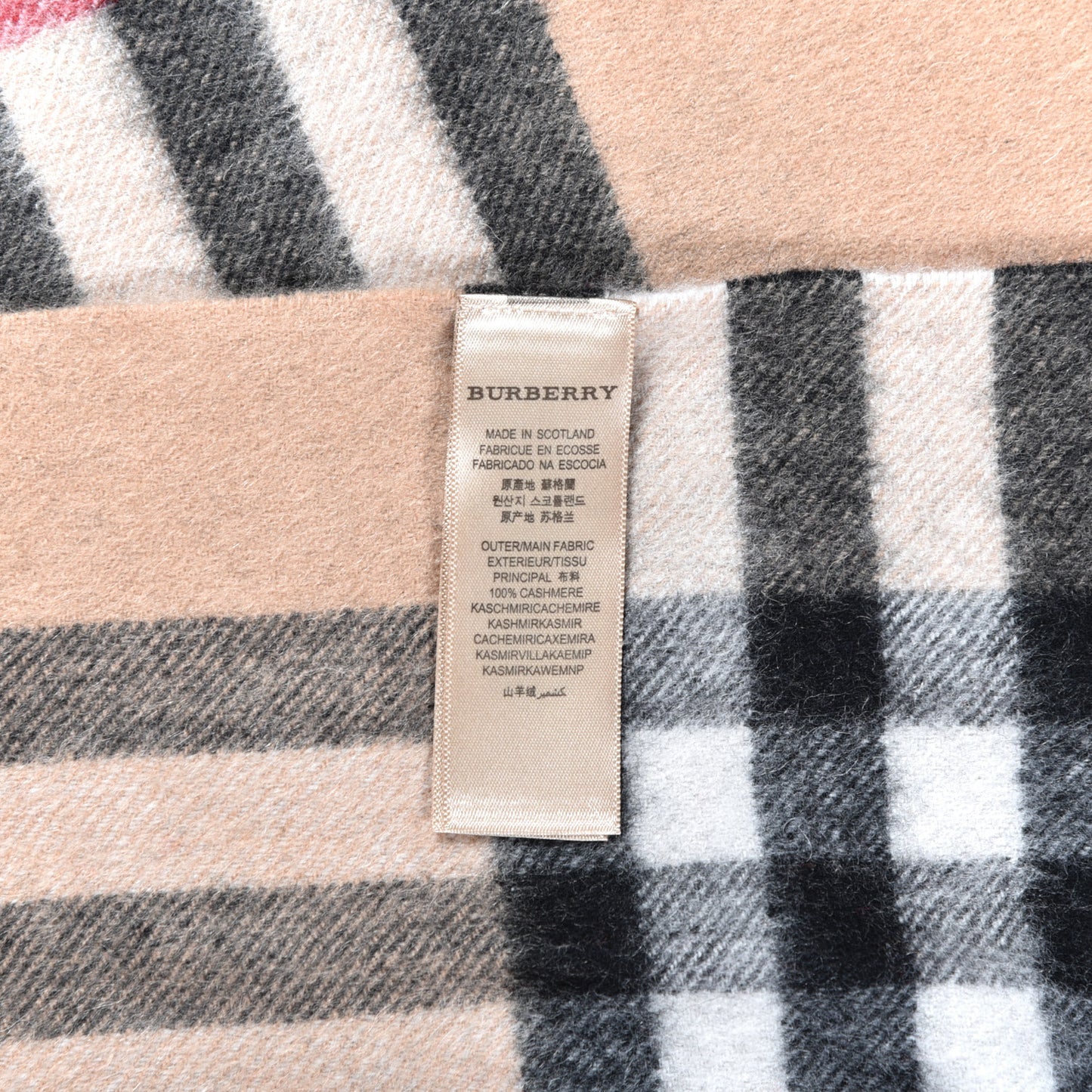 Cashmere Giant Heart Fringe Scarf Camel