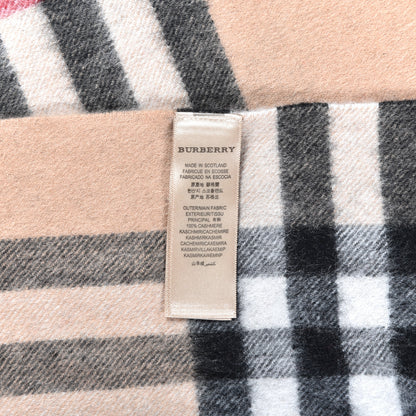 Burberry Cashmere Giant Heart Fringe Scarf Camel 5 of 5