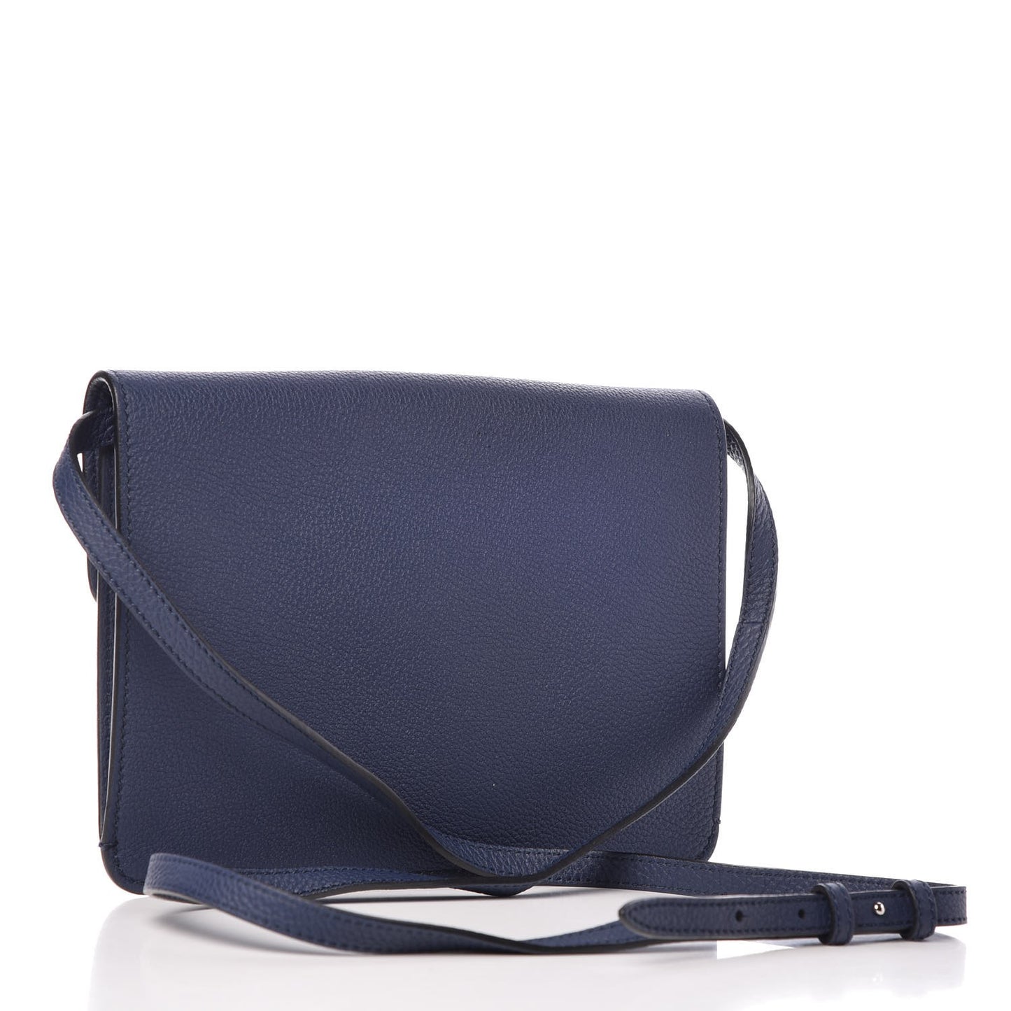 Grand Prix Calfskin Jackie Convertible Shoulder Bag Blue Marine