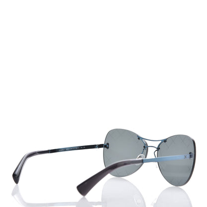 Chanel Pilot Aviator Sunglasses 4218 Blue 4 of 8