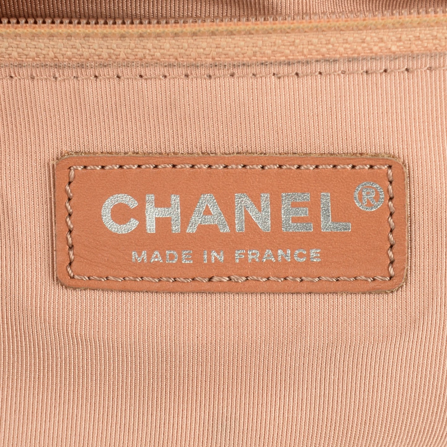Iridescent Caviar Quilted Large Boy Flap Beige