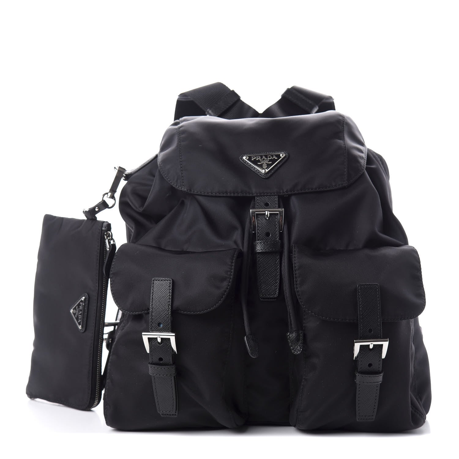 Prada Re-Nylon Saffiano Medium Backpack Black 1 of 10
