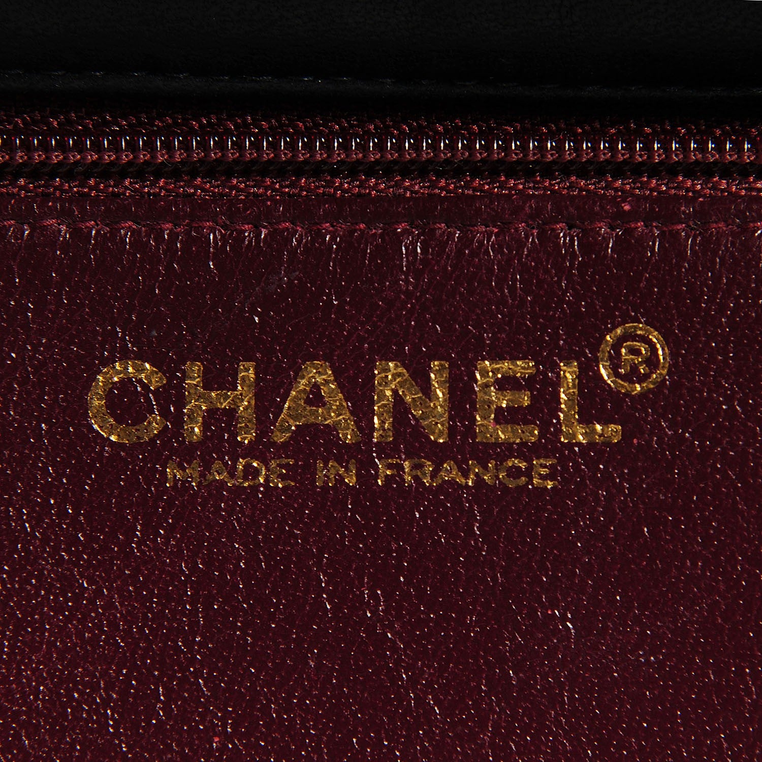 Chanel Lambskin Quilted Medium Single Flap Navy Blue 6 of 8