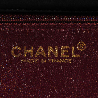 Chanel Lambskin Quilted Medium Single Flap Navy Blue 6 of 8