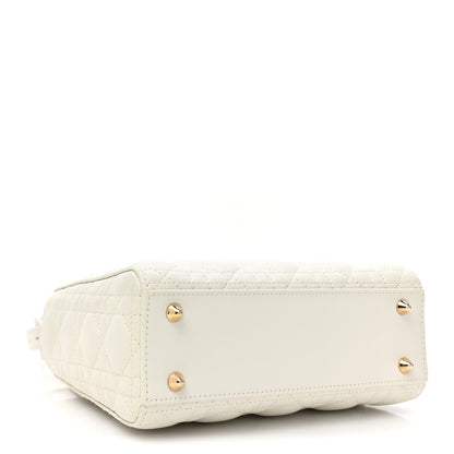 Christian Dior Lambskin Cannage Small My ABCDior Lady Dior White 4 of 8