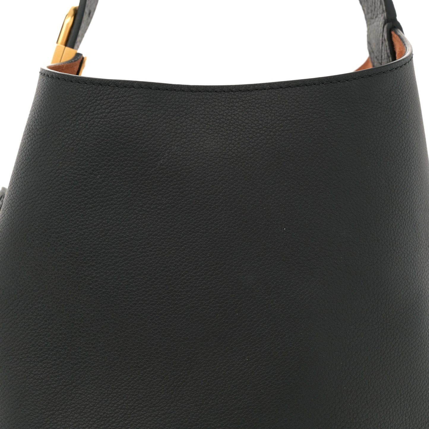 Grained Calfskin Low Key Hobo PM Black