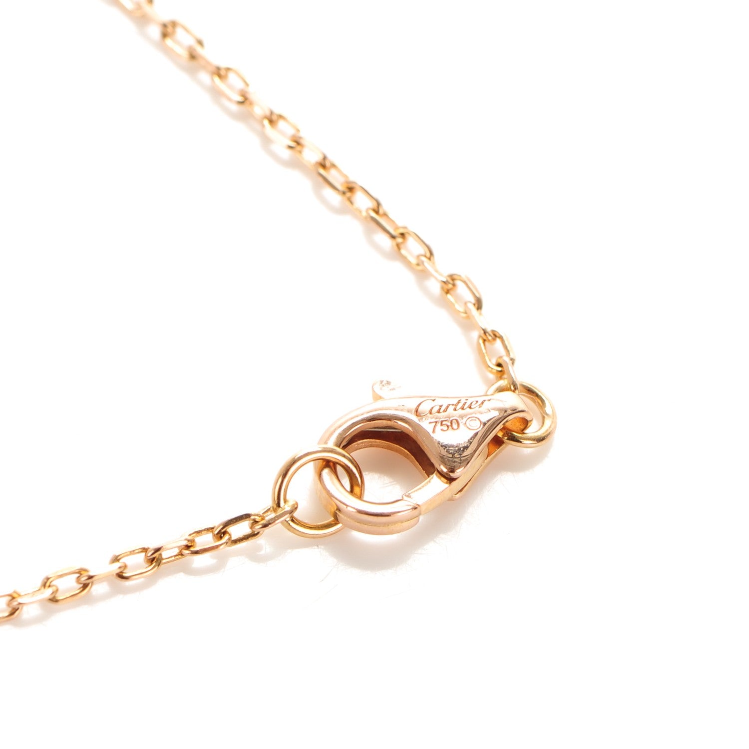 Cartier 18K Pink Yellow White Gold Trinity Heart Necklace 4 of 5