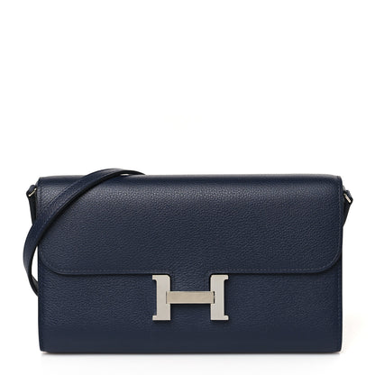 Hermes Evercolor Constance Wallet To Go Bleu De Prusse 1 of 8