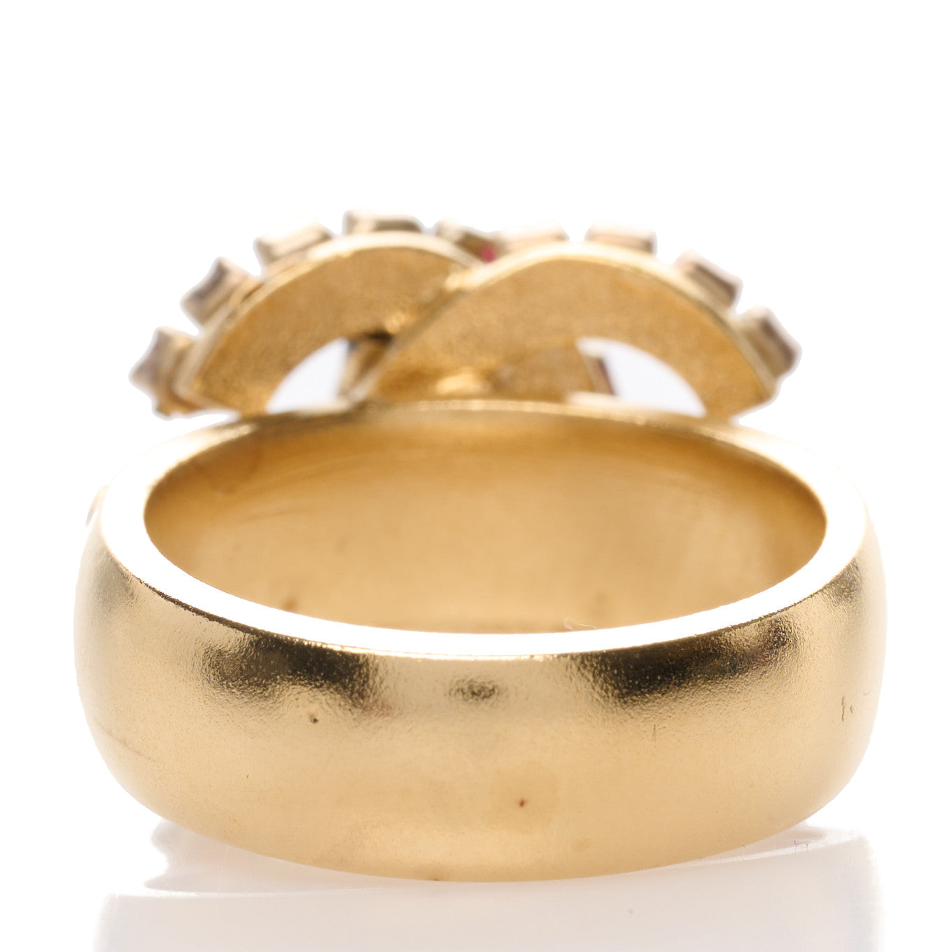 Crystal CC Ring 6 Gold Pink