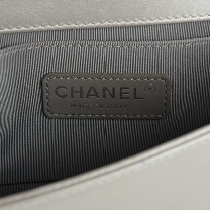 Chanel Calfskin Quilted Small Boy Flap Silver 7 of 9