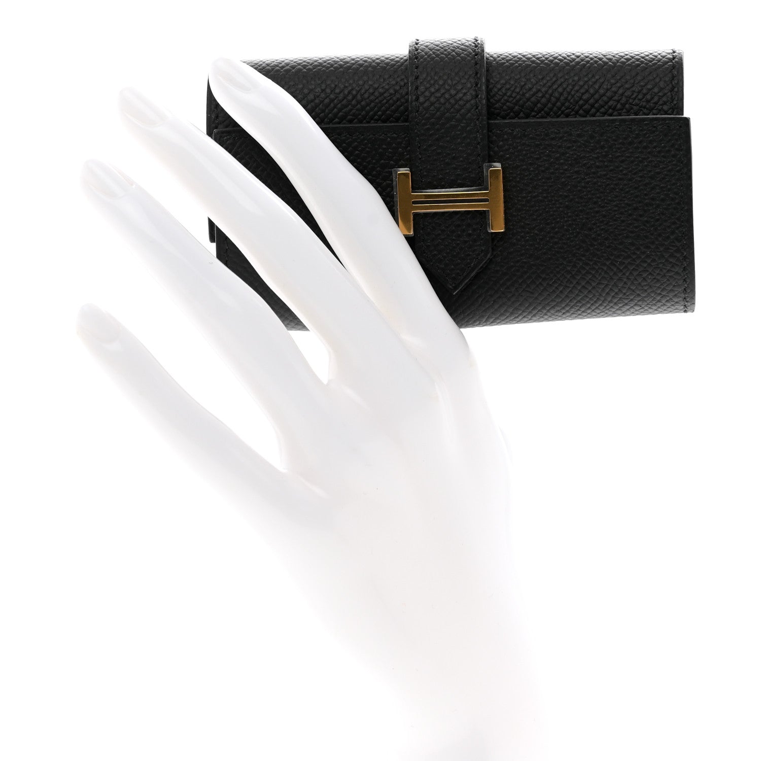 Hermes Epsom Bearn Multicles 4 Key Holder Black 3 of 7