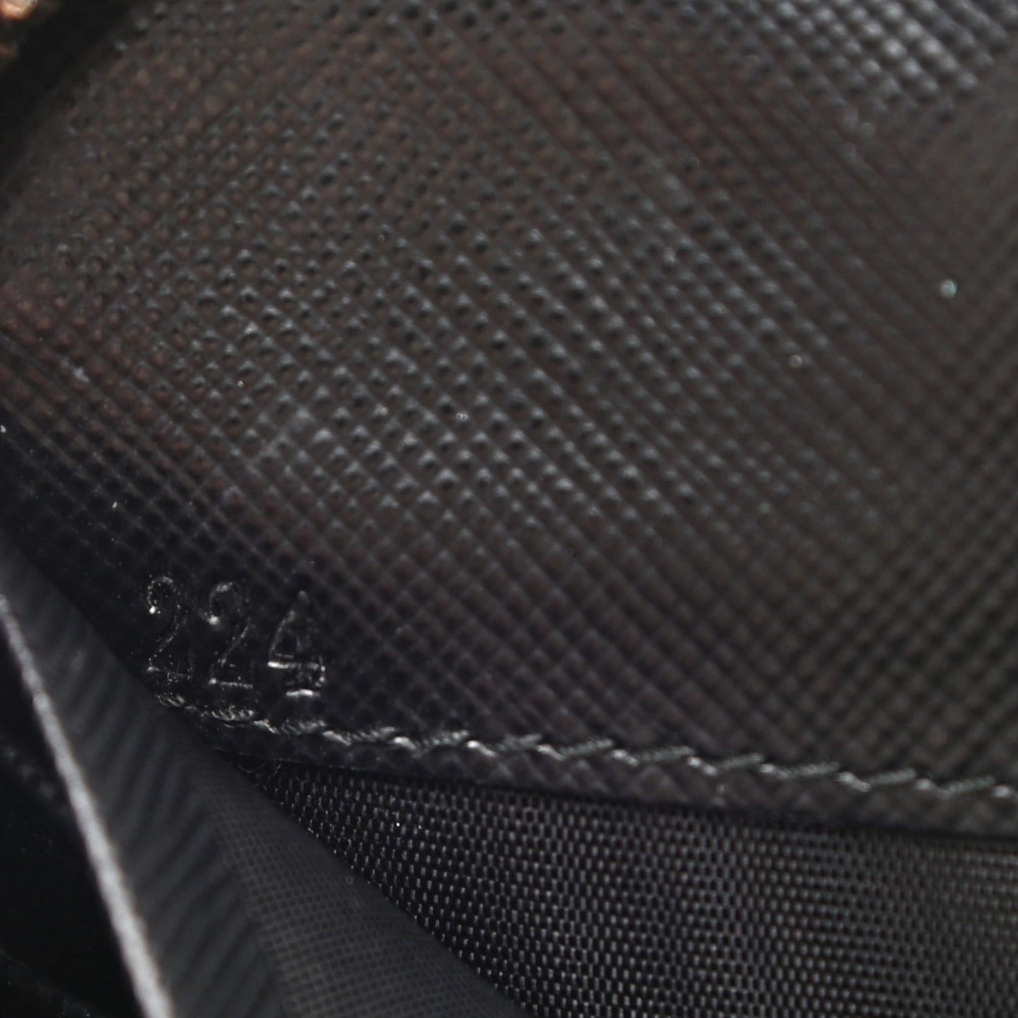 Saffiano Metal Zip Around Wallet Black
