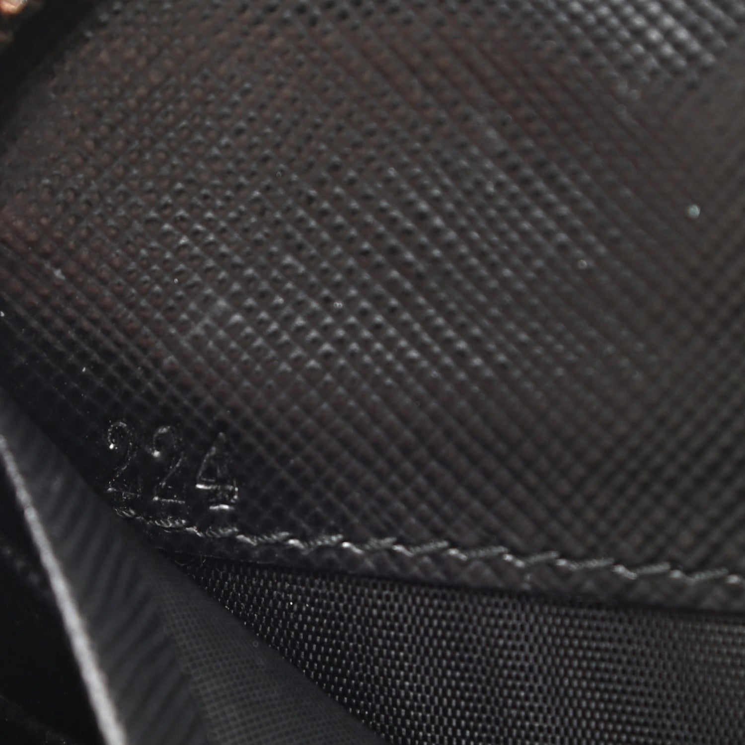 Prada Saffiano Metal Zip Around Wallet Black 7 of 7