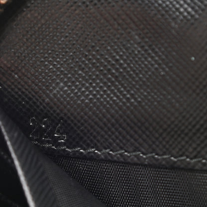 Prada Saffiano Metal Zip Around Wallet Black 7 of 7