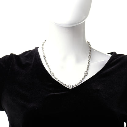 Christian Dior Palladium Grain De Cafe CD Chain Necklace Silver 2 of 6