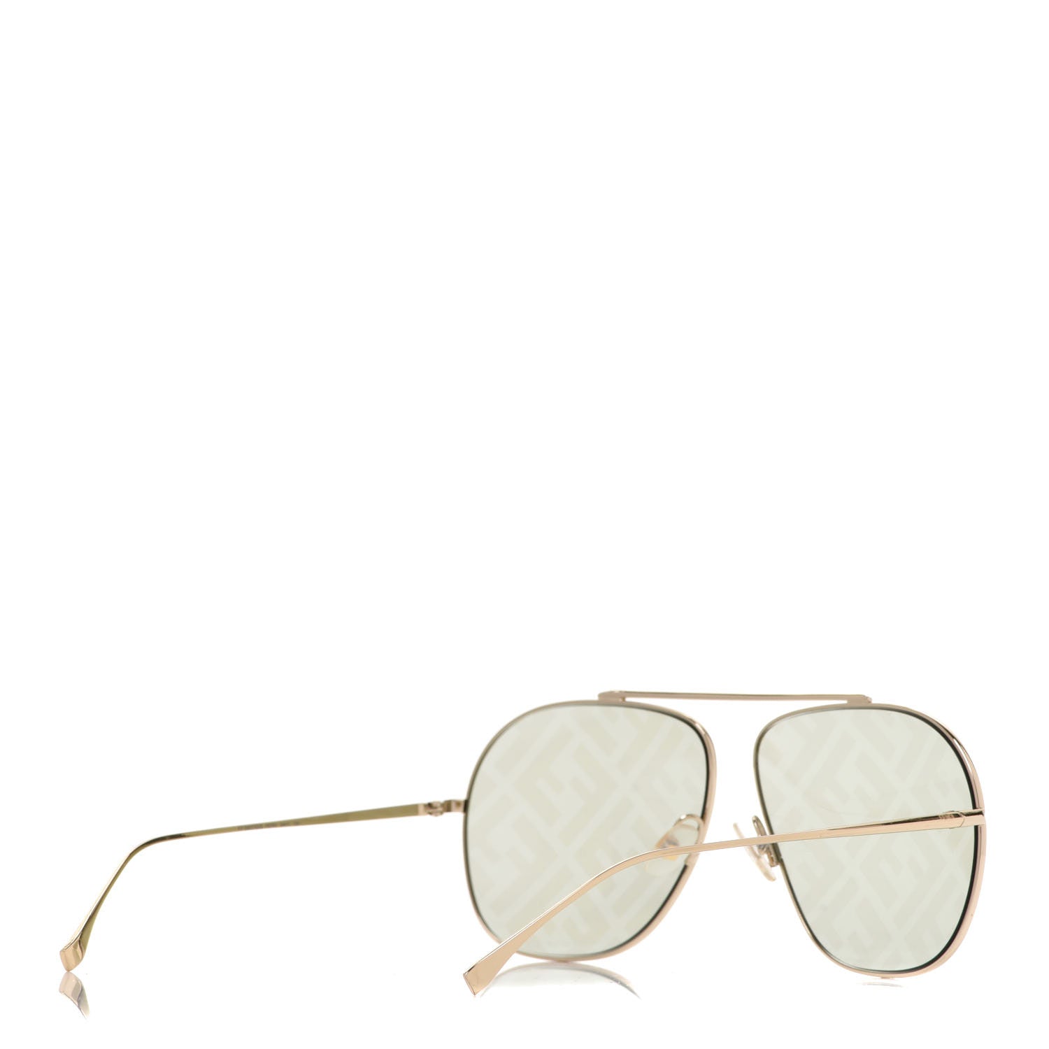 Fendi Metal Fendi Forever Aviator Sunglasses FF0407/G/S Gold 4 of 7