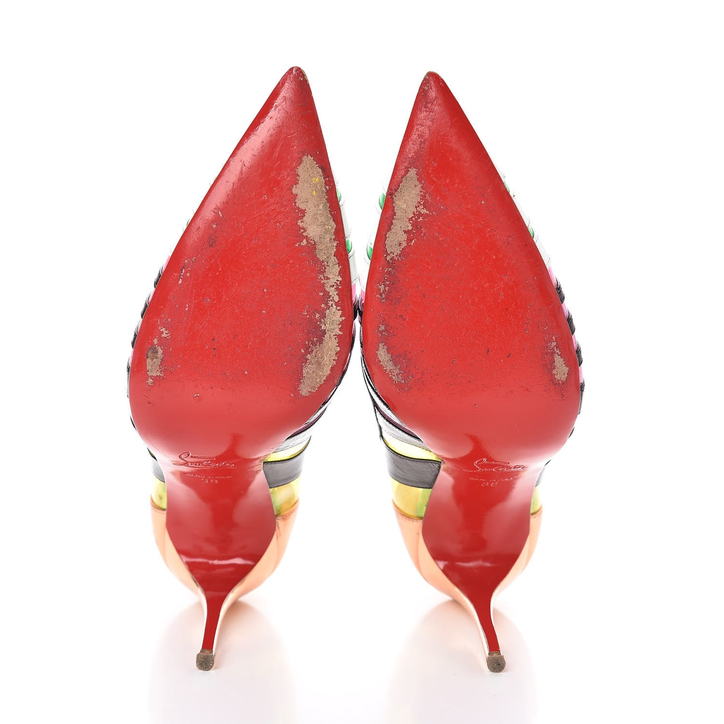 PVC Patent Metallic Calfskin Brandy 100 Pumps 38 Multicolor