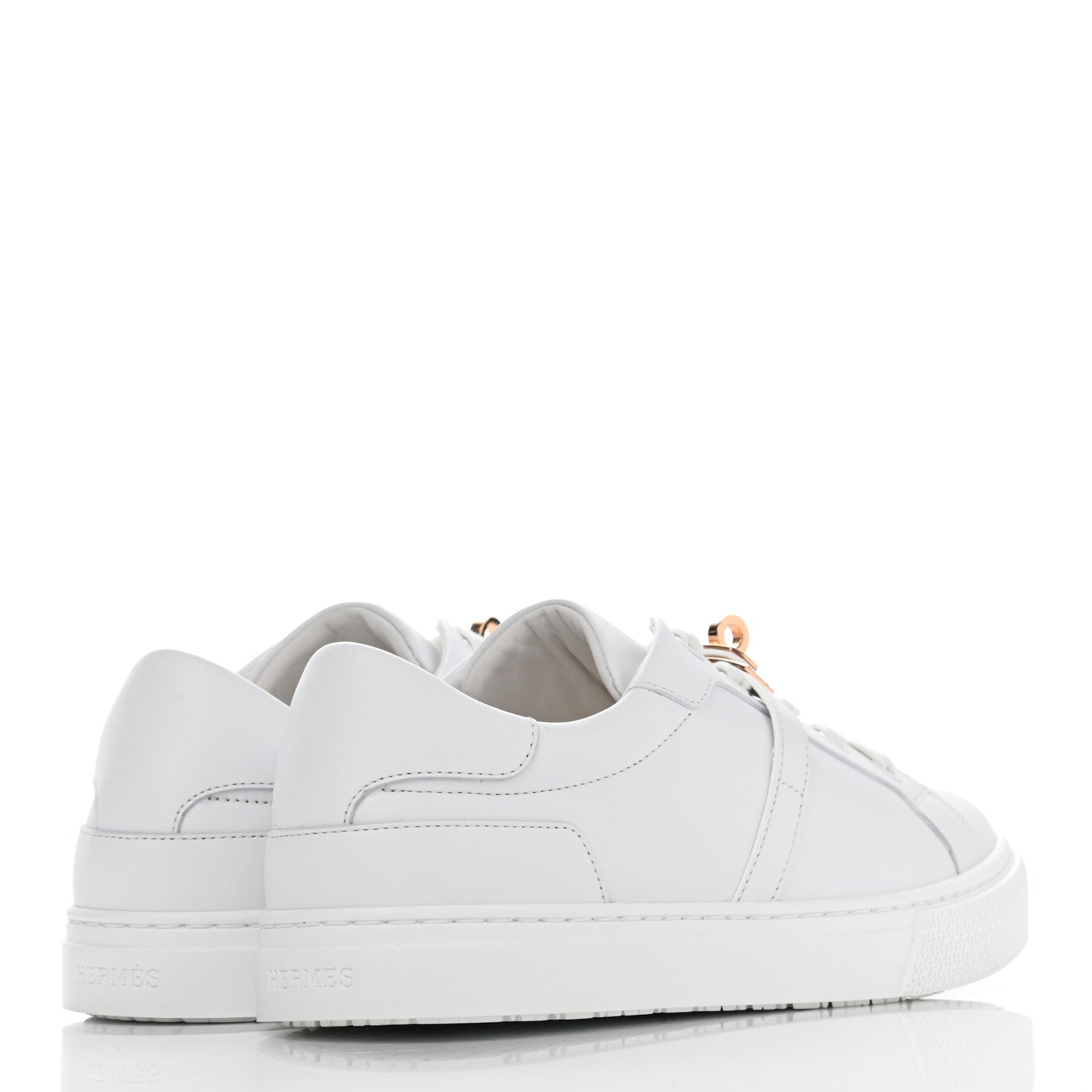 Hermes Calfskin Day Sneakers 37.5 White 4 of 9