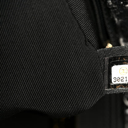 Chanel Tweed Quilted Medium Chanel 19 Flap Black Silver Ecru 7 of 10