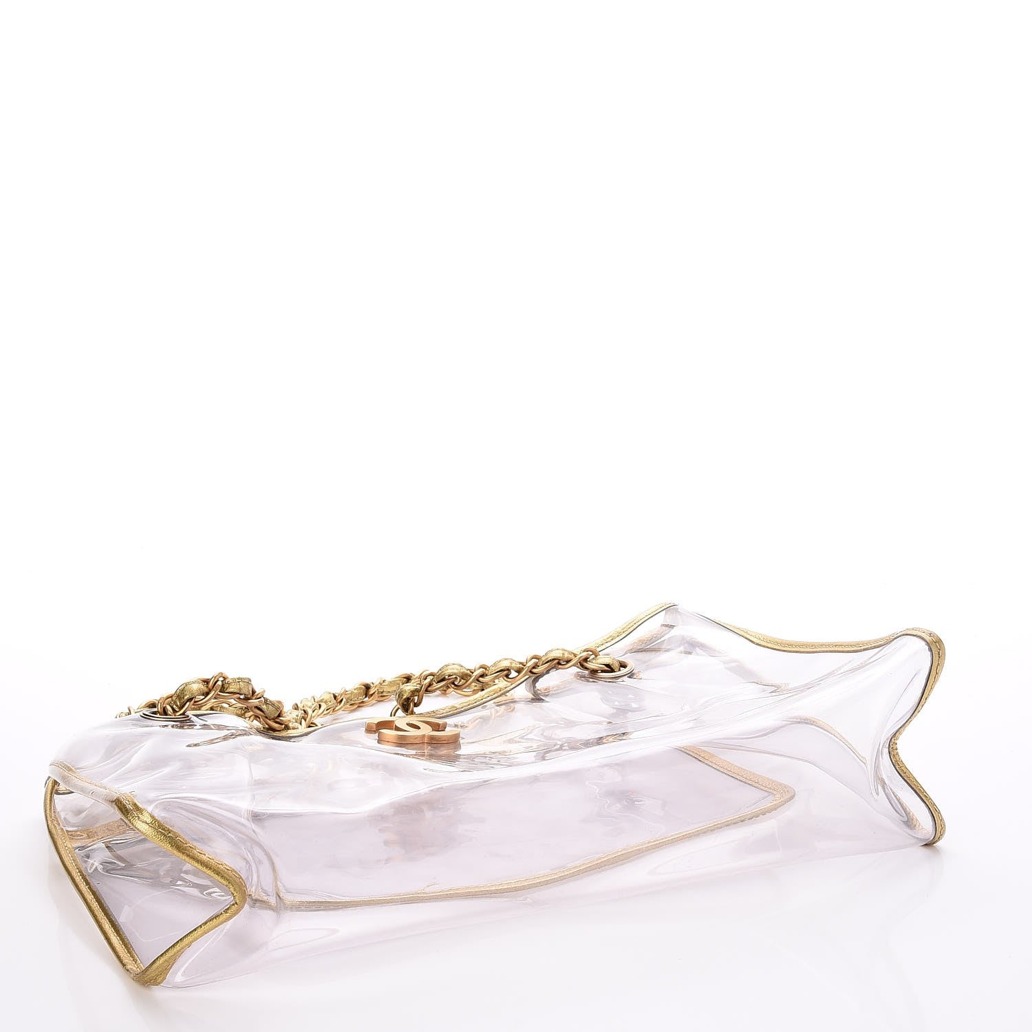 Chanel Vinyl Naked Tote Gold 4 of 9