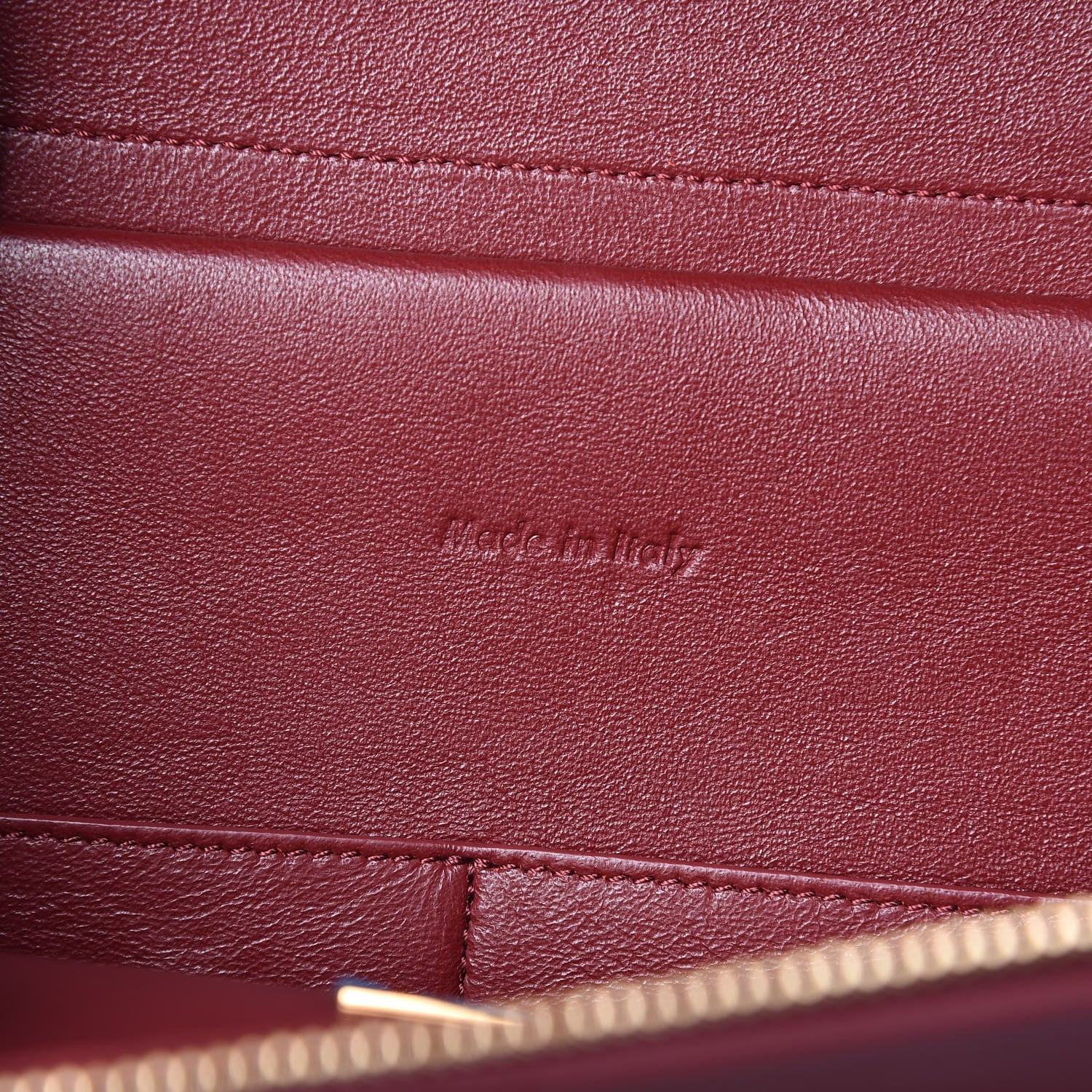 Celine Smooth Calfskin Bi-Color Mini Belt Bag Burgundy Black 7 of 11