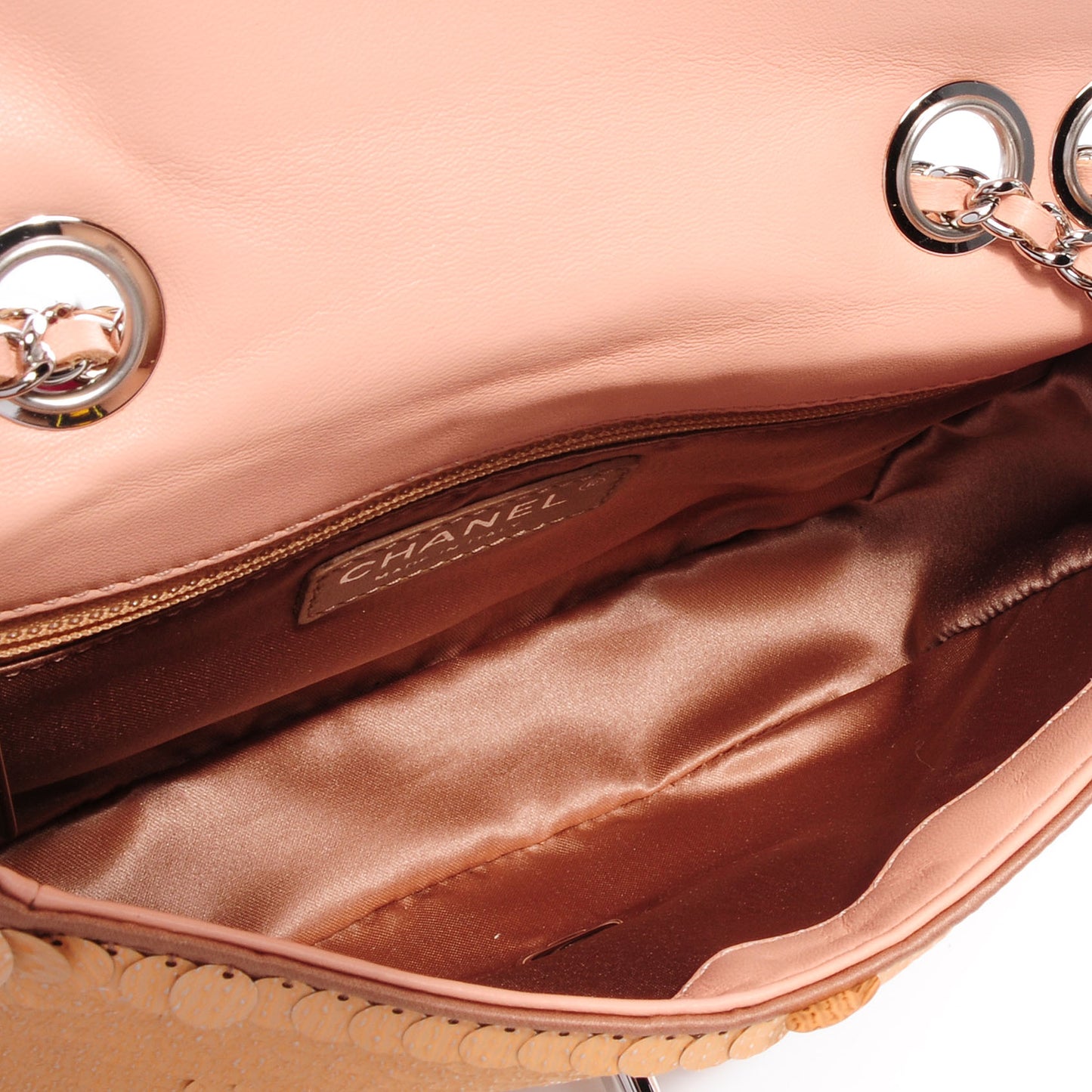 Sequin Paillette Small Flap Light Red