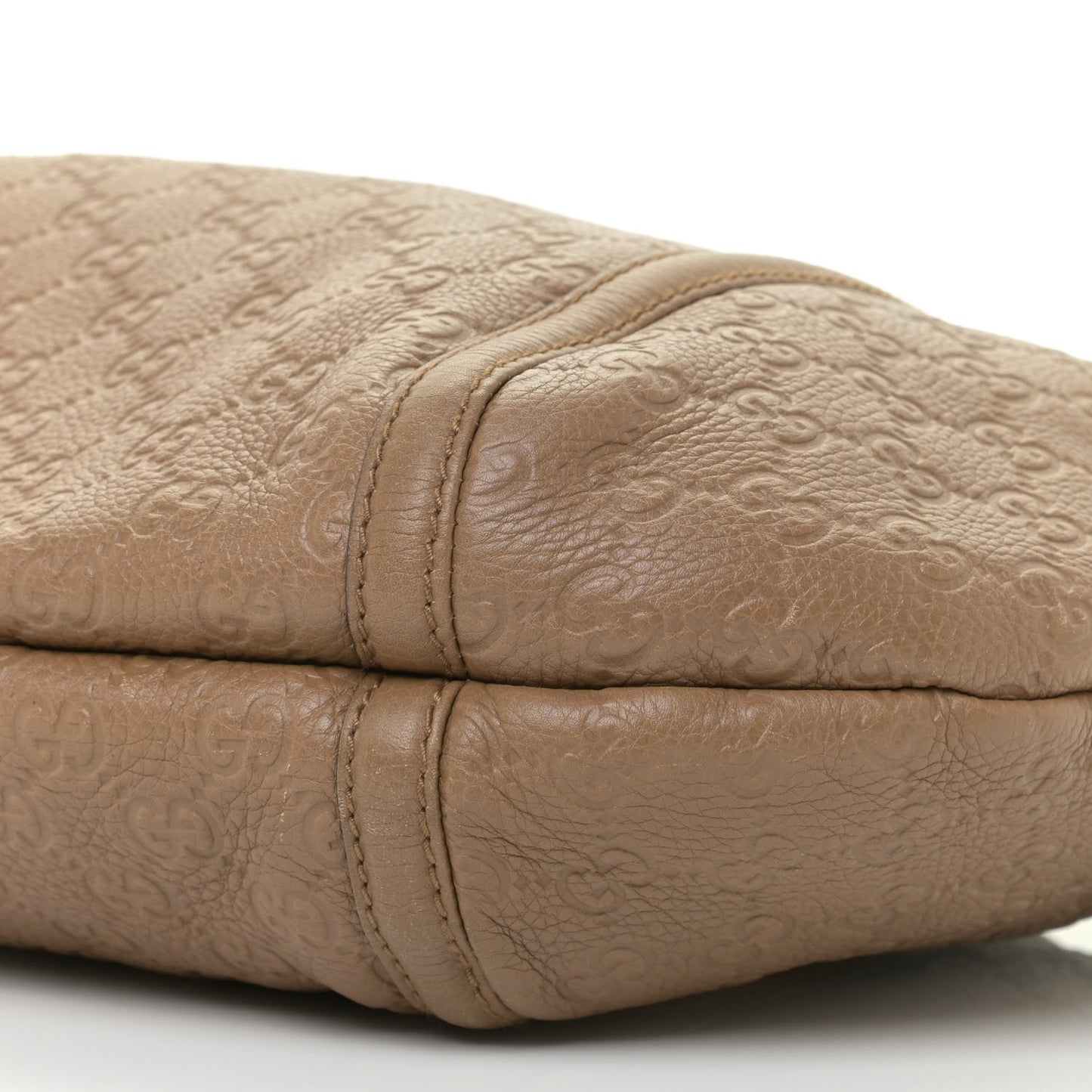Guccissima Medium Techno Horsebit Hobo Taupe