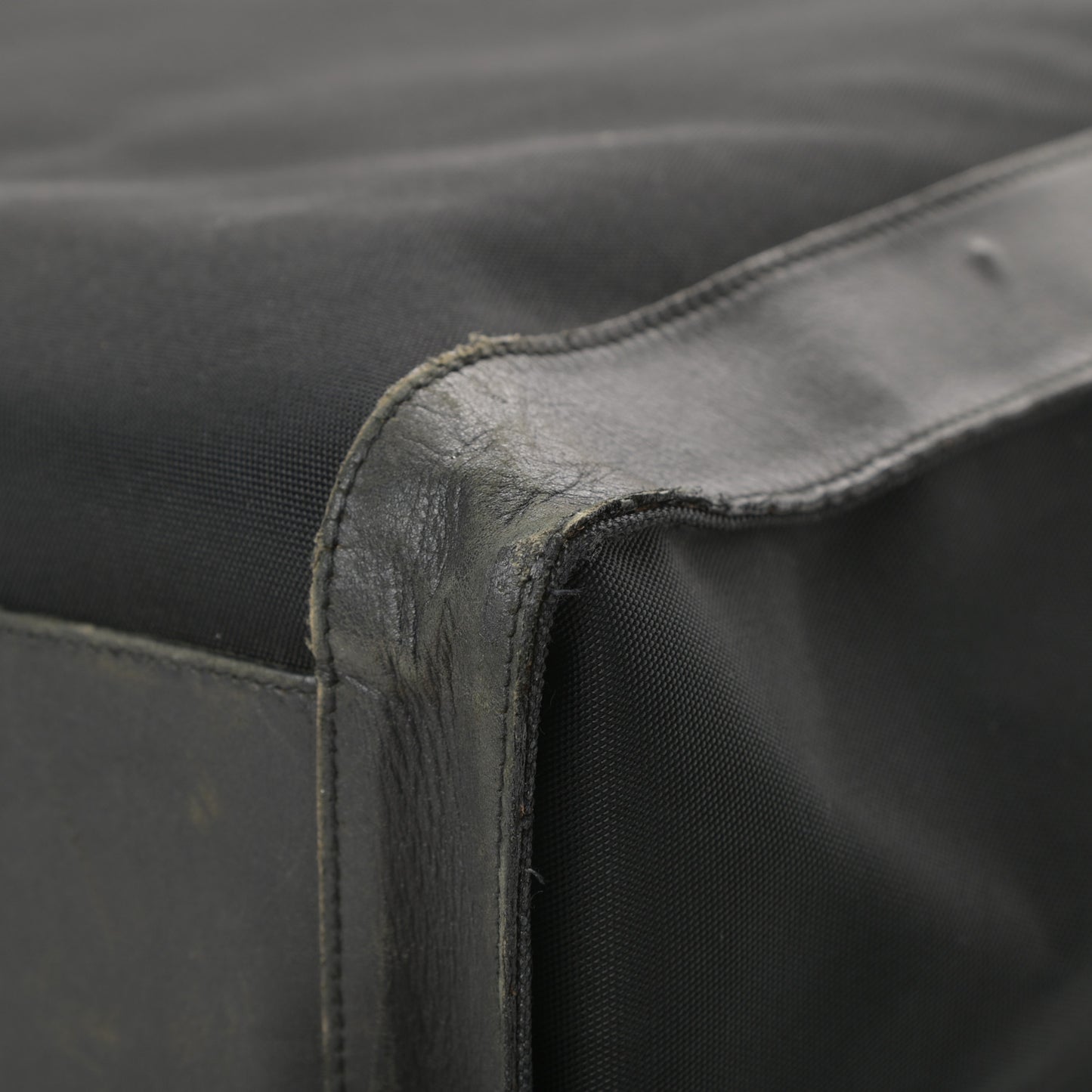 Nylon Calfskin Tote Black