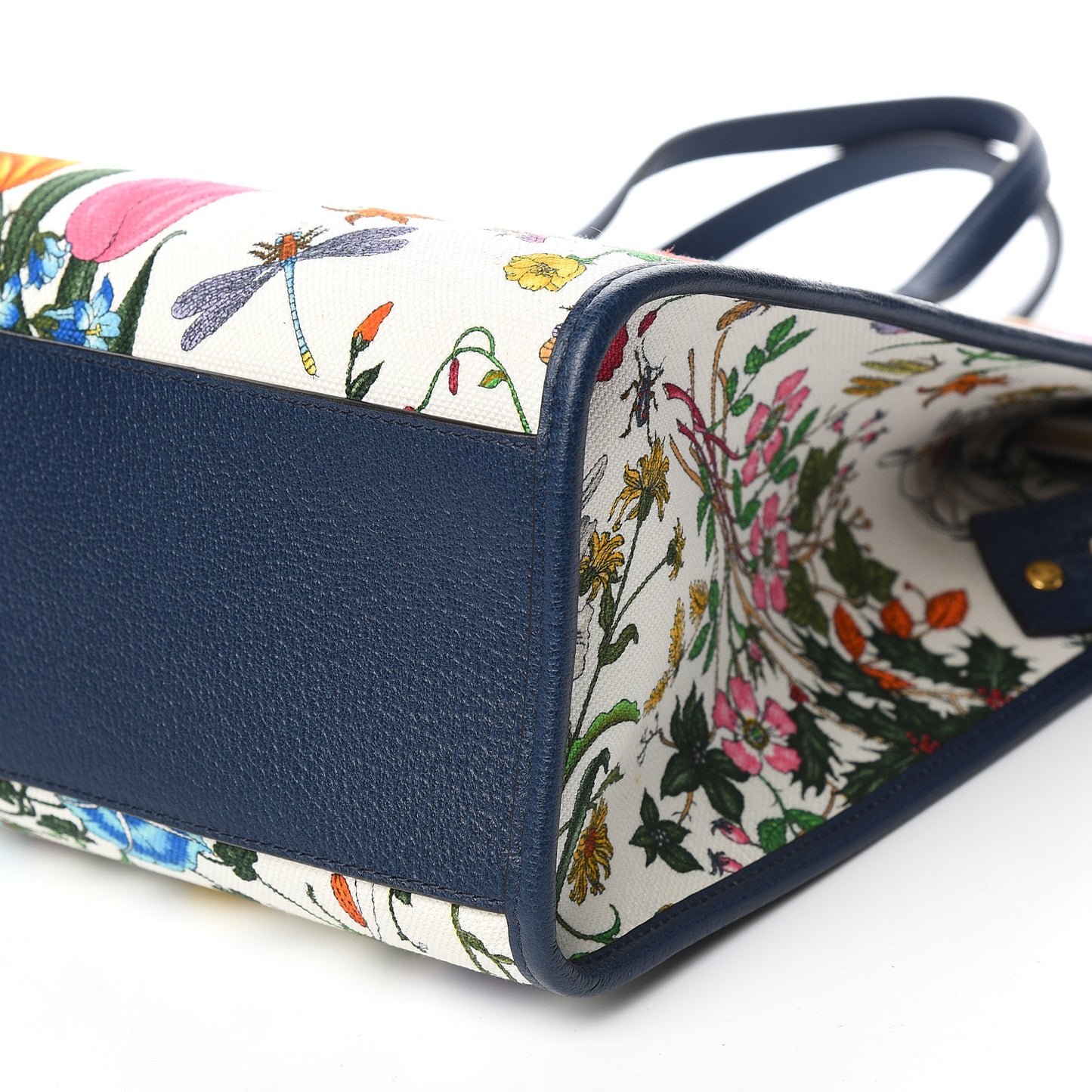 Canvas Large Flora Tote Navy Multicolor