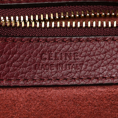 Celine Soft Grained Calfskin Small Belt Cabas Phantom Burgundy 10 of 19