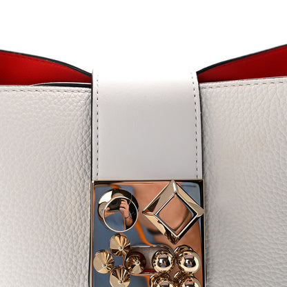 Christian Louboutin Grained Calfskin Mini Carasky Bucket Bag White 7 of 9