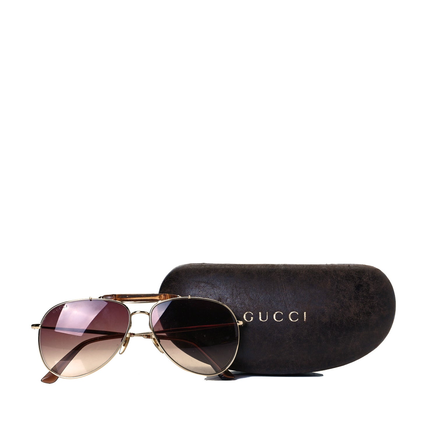 Bamboo Aviator GG 2235/S Sunglasses Brown Gold