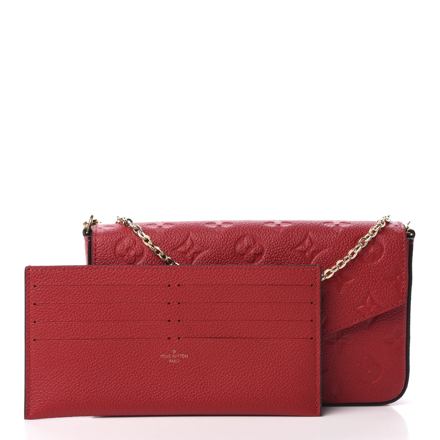 Empreinte Pochette Felicie Chain Wallet Scarlet