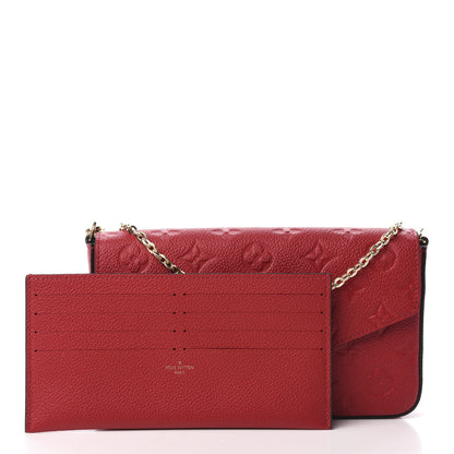 Louis Vuitton Empreinte Pochette Felicie Chain Wallet Scarlet 10 of 12