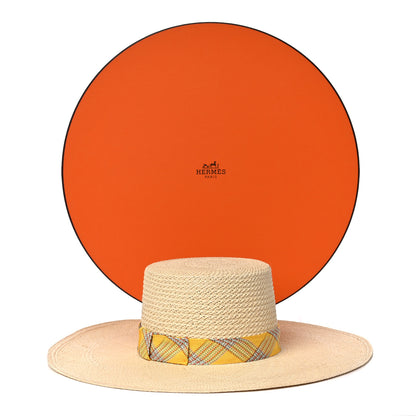 Hermes Straw Carlotta Panama Brisa Hat 58 Naturel 10 of 10