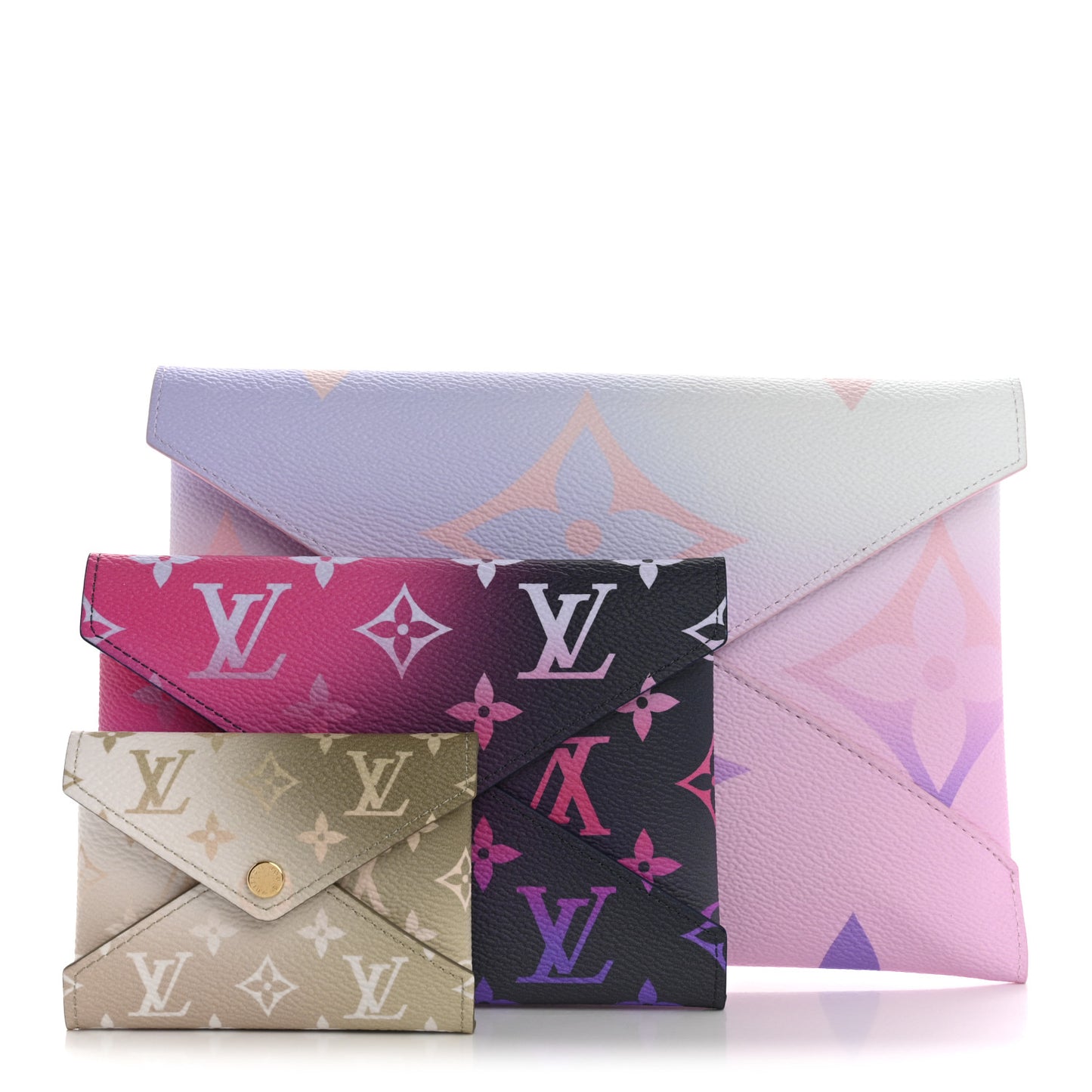 Monogram Giant Spring in the City Kirigami Pochette Set Sunrise Pastel Midnight Fuchsia Sunset Kaki