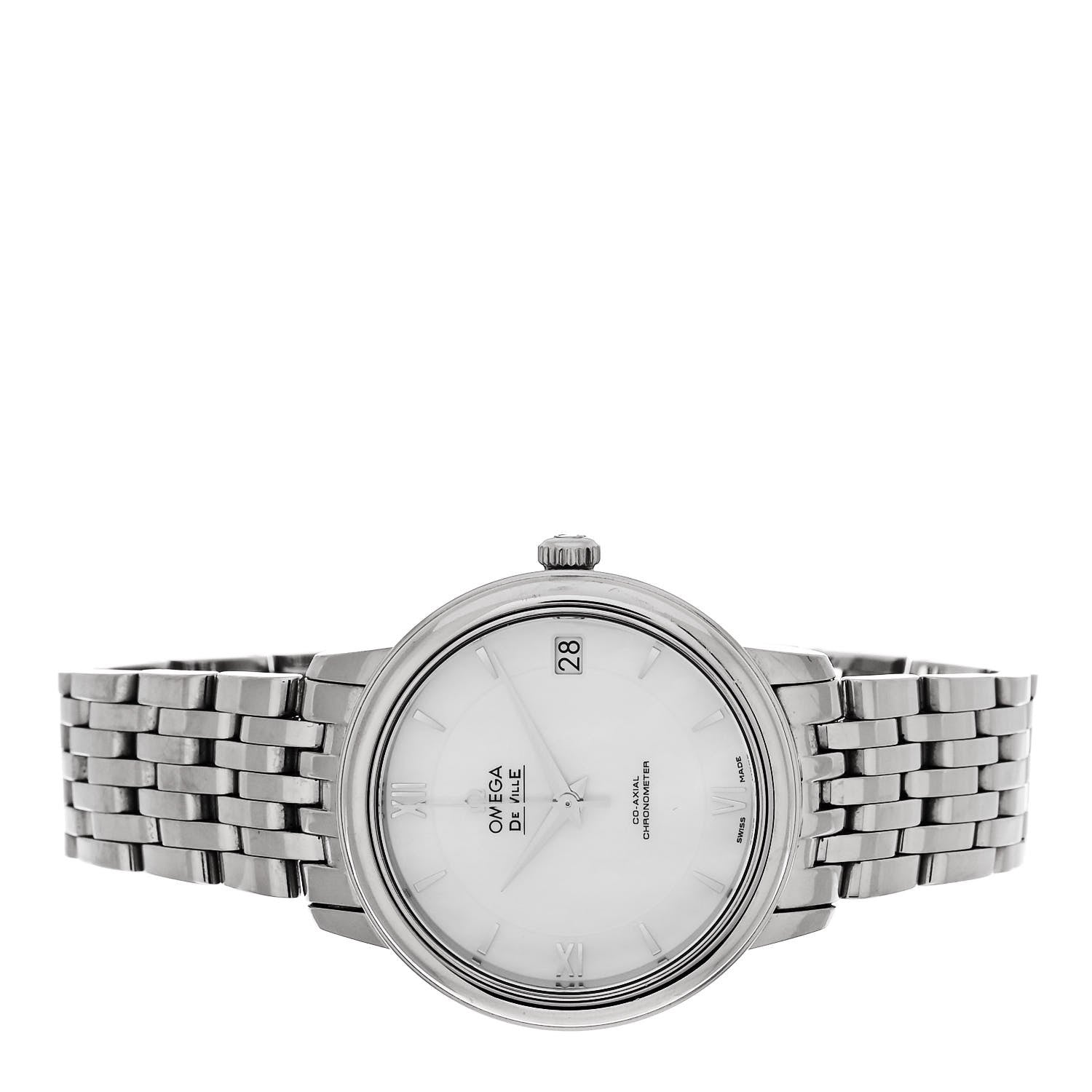 Omega Stainless Steel Mother of Pearl 32mm De Ville Prestige Co-Axial Automatic Watch 424.10.33.20.05.001 2 of 5