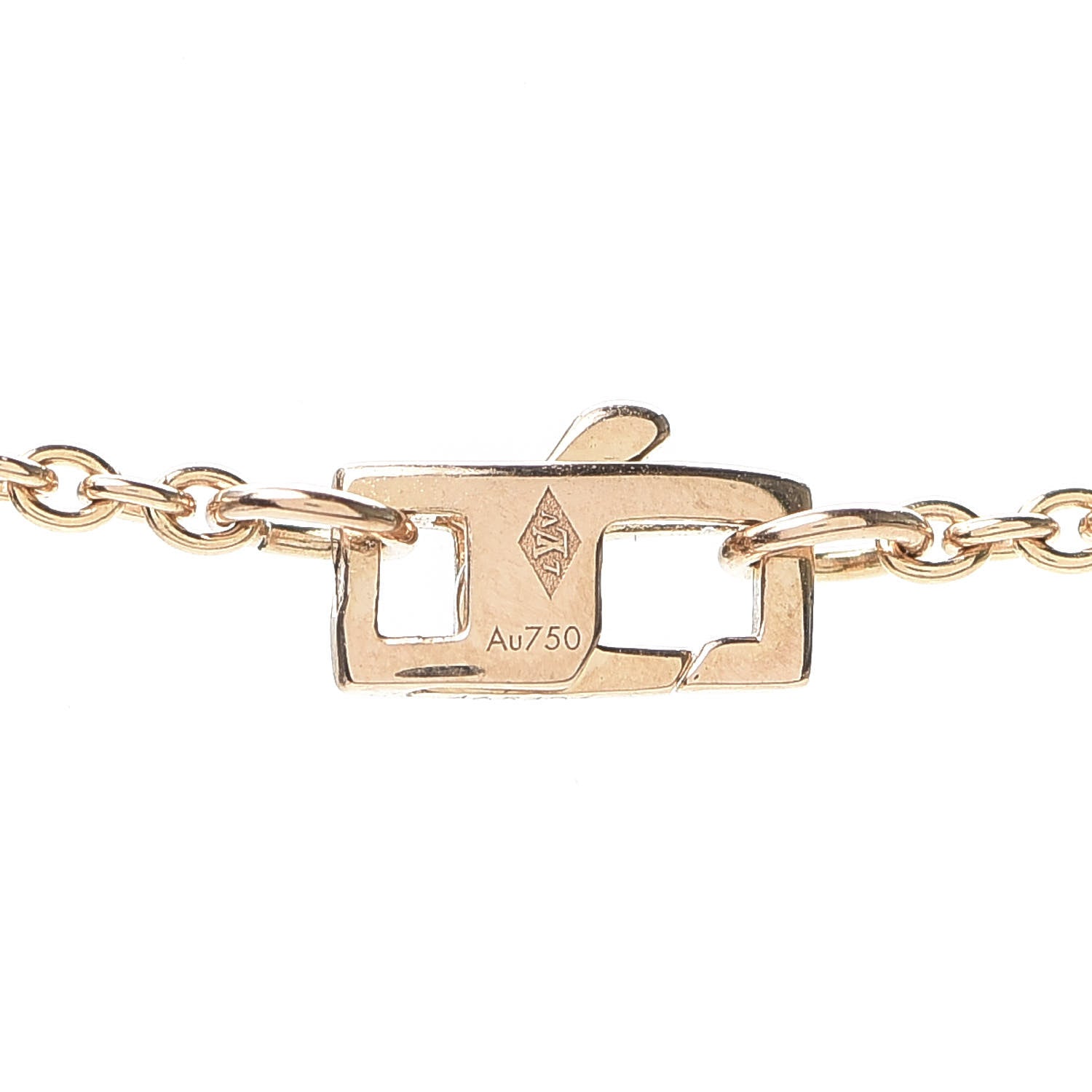 Louis Vuitton 18K Pink Gold Mother Of Pearl Blossom Pendant Necklace 5 of 6