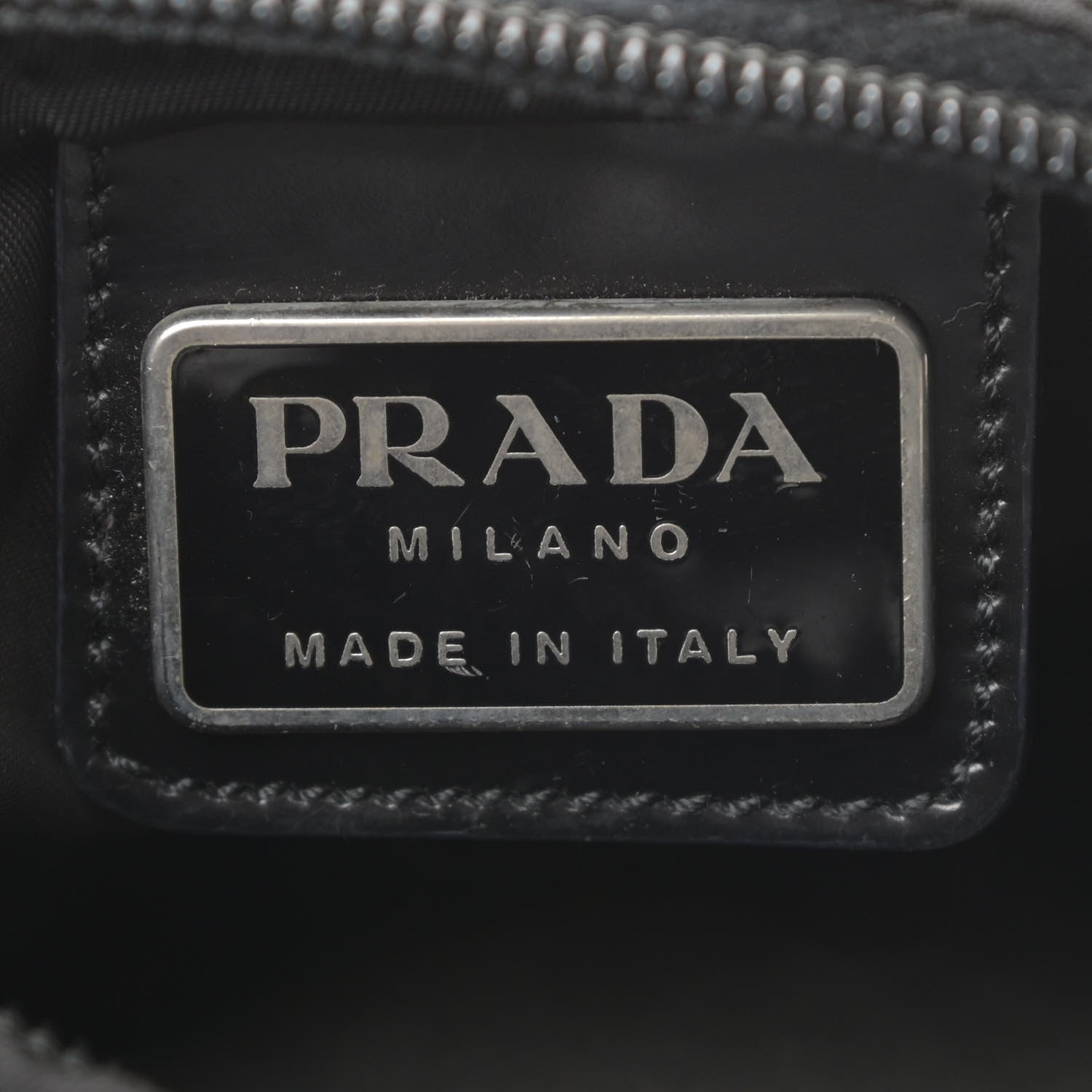 Prada Tessuto Nylon Saffiano Flat Messenger Bag Black 6 of 10