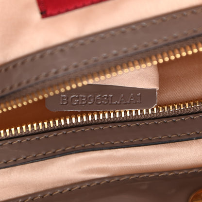 Valentino Garavani Patent Lacca Large Nuage Bow Hobo Brun 7 of 13