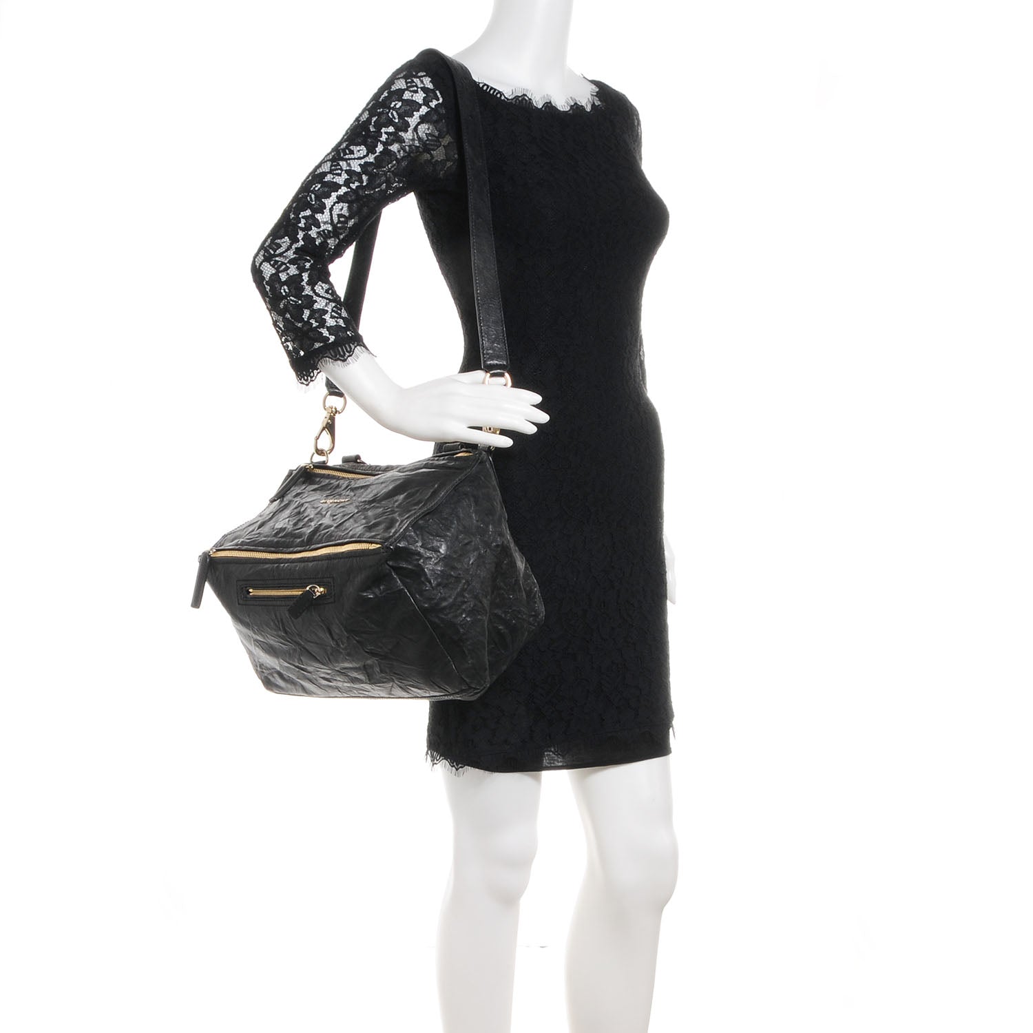 Givenchy Tumbled Sheepskin Medium Pandora Bag Black 2 of 9