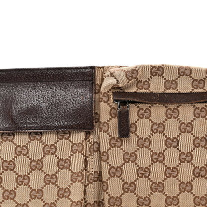 Gucci GG Monogram Double Pocket Belt Bag Dark Brown 8 of 10