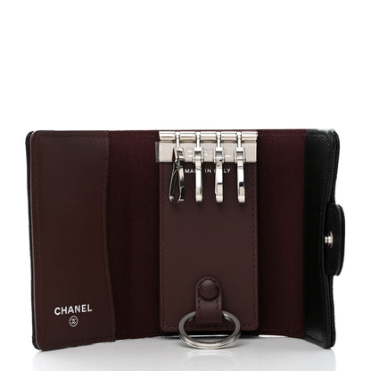 Chanel Caviar Quilted Classic 4 Key Holder Wallet Black 5 of 8