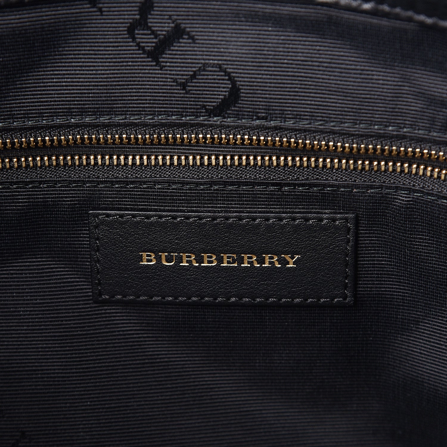 Burberry Heritage Grain Check Embossed Medium Dewsbury Tote Black 5 of 8