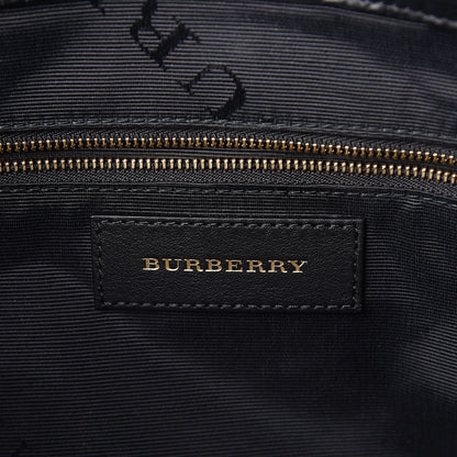Burberry Heritage Grain Check Embossed Medium Dewsbury Tote Black 5 of 8