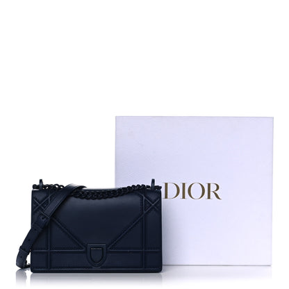 Christian Dior Ultra Matte Calfskin Studded Medium Diorama Flap Bag Blue 19 of 19