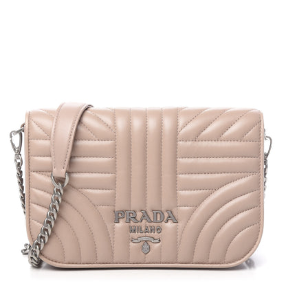 Prada Nappa Impunture Small Diagramme Crossbody Bag Cipria 1 of 9