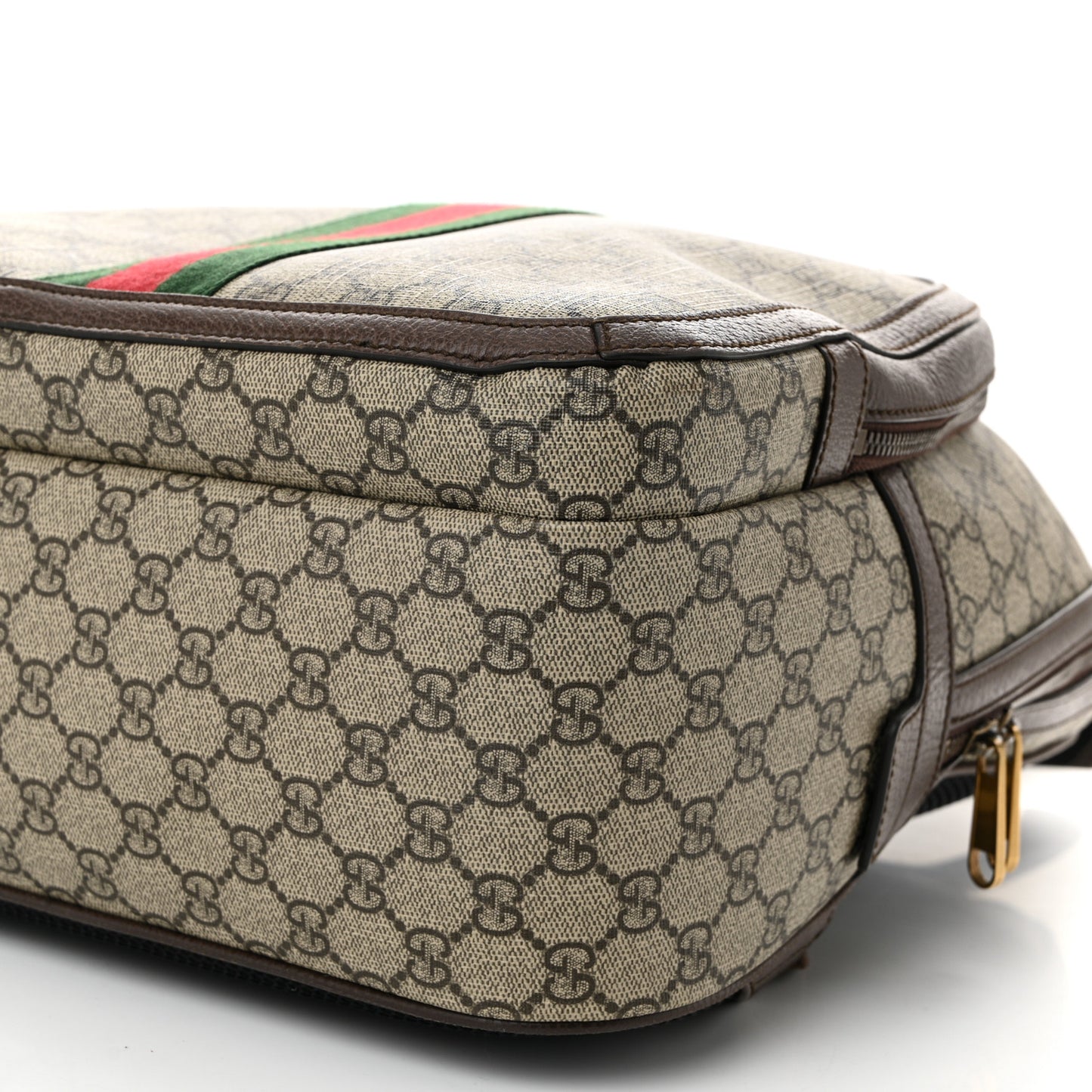 GG Supreme Monogram Medium Ophidia Day Backpack Brown